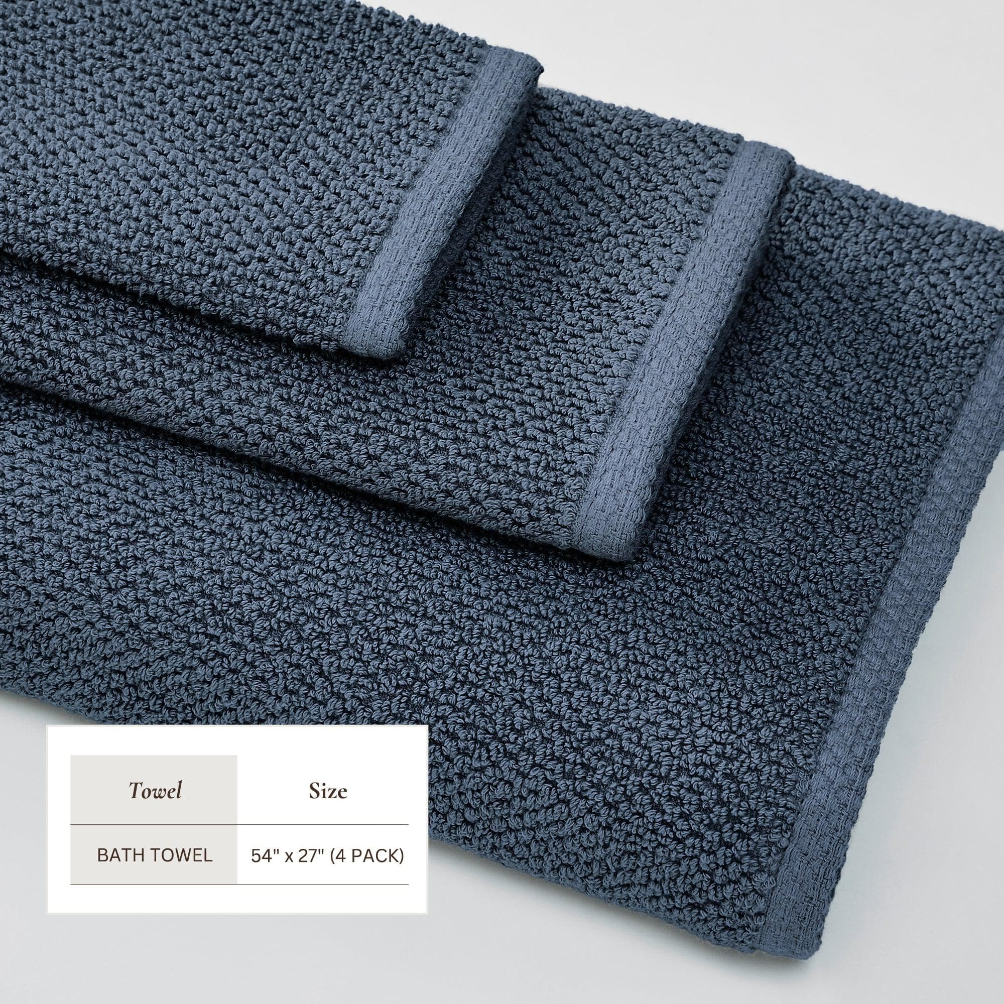 Cotton Textured Bath Towel Set - Acacia Collection