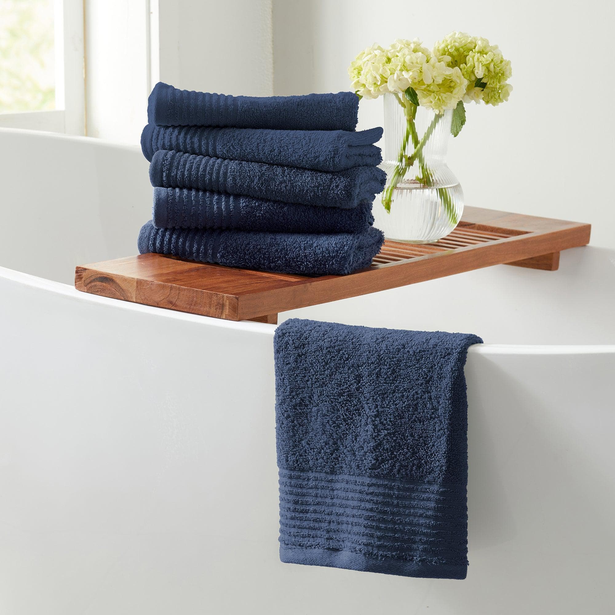 6 Pack Cotton Hand Towels - Kasper Collection