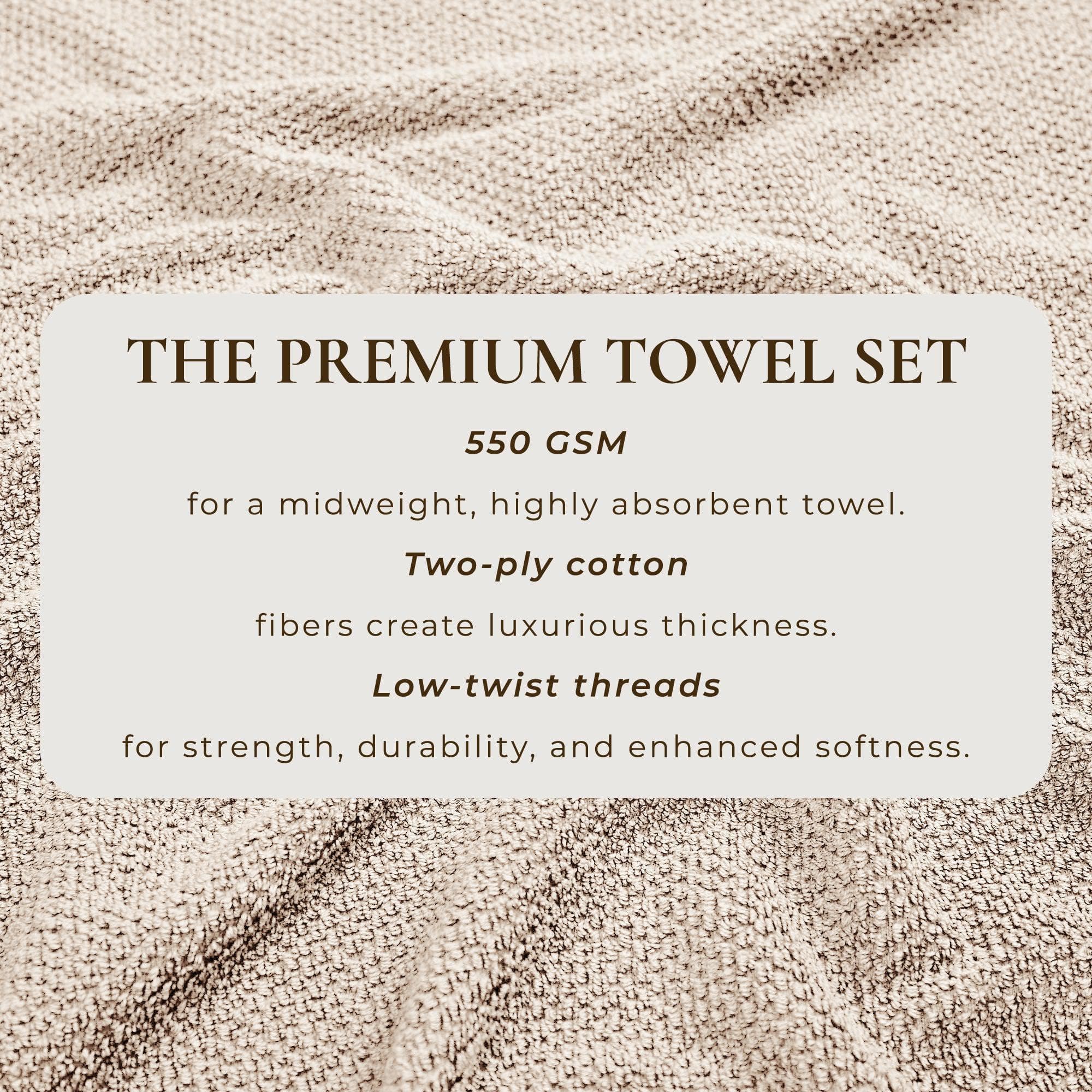 Cotton Textured Bath Towel Set - Acacia Collection