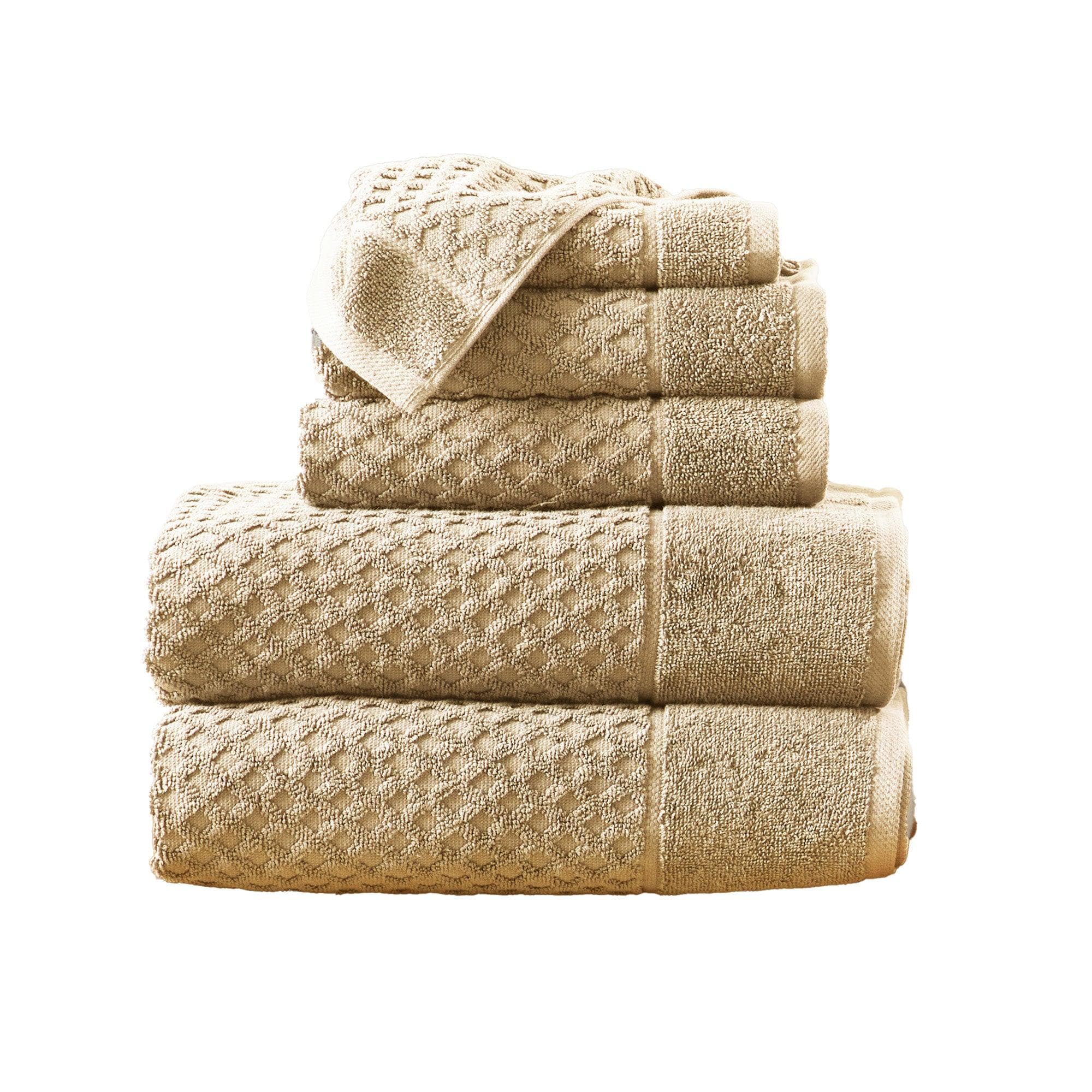 Cotton Diamond Waffle Weave Bath Towel Set - Grayson Collection