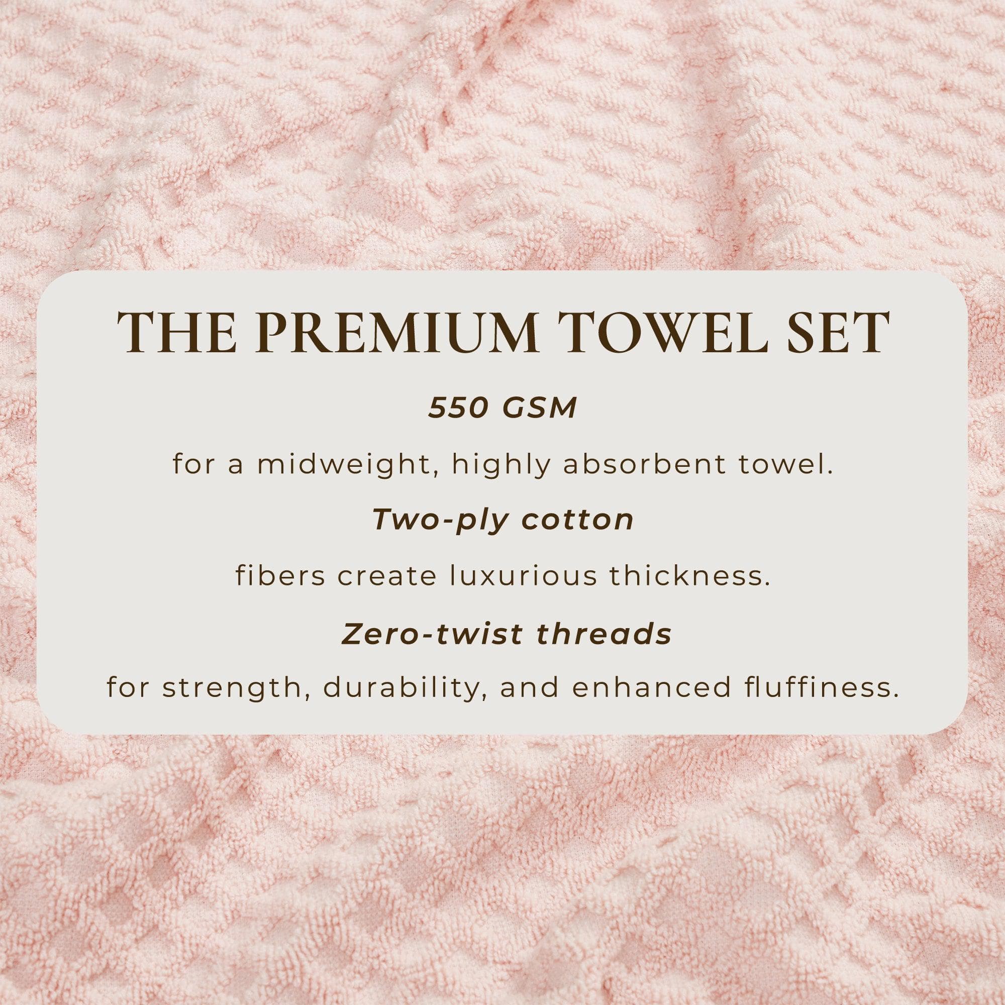 Cotton Diamond Waffle Weave Bath Towel Set - Grayson Collection