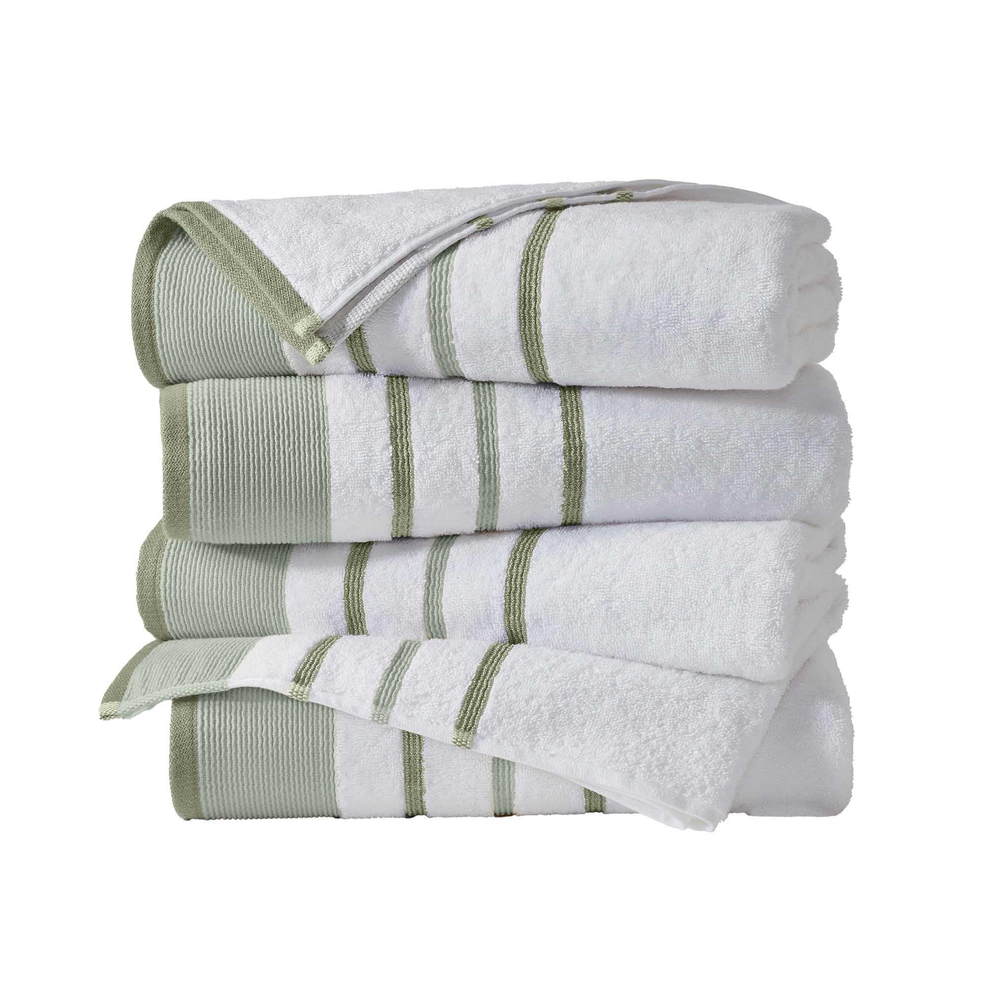 Decorative Cotton Stripe Bath Towel Set - Noelle Collection