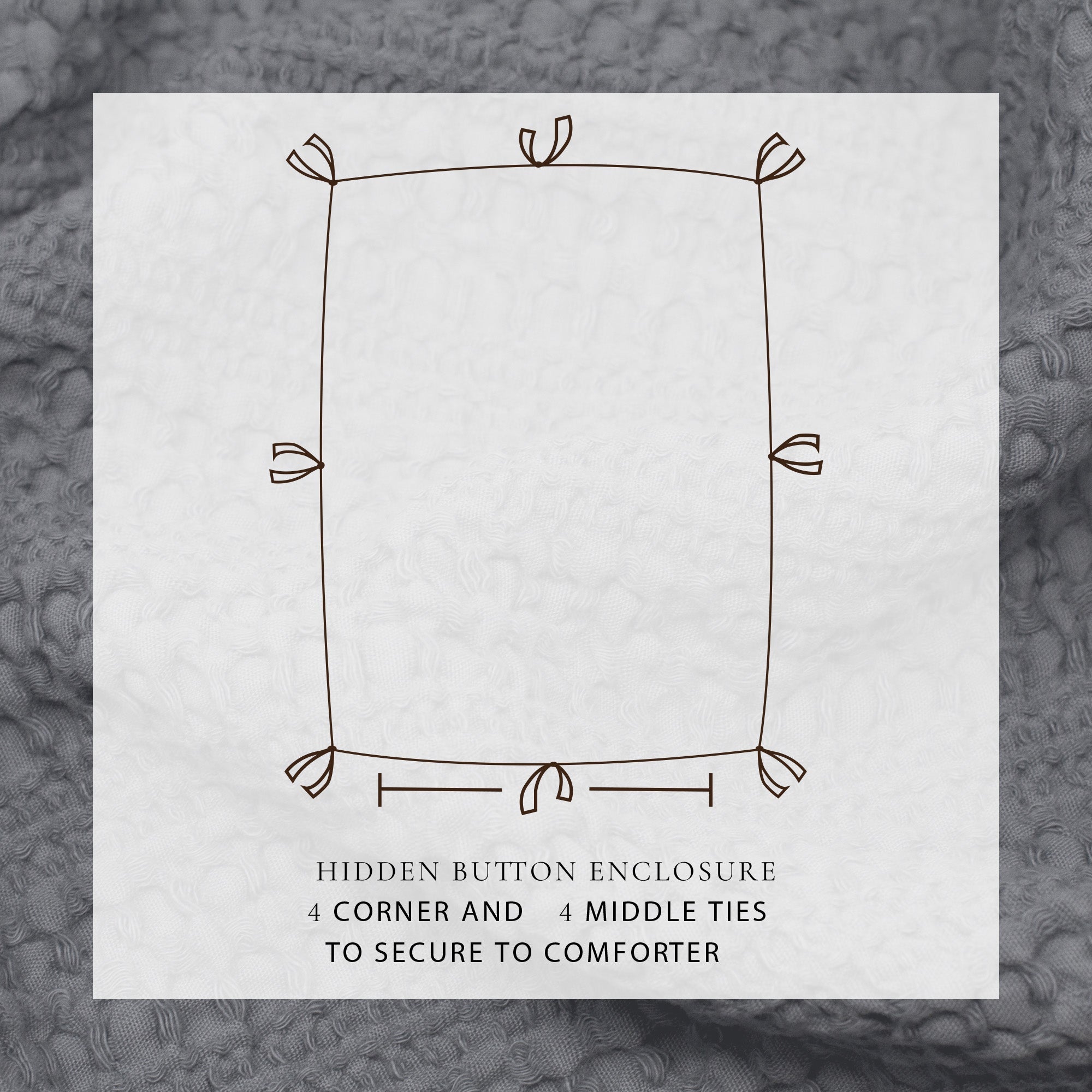 100% Cotton Honeycomb Waffle Duvet Set - Mattea Collection