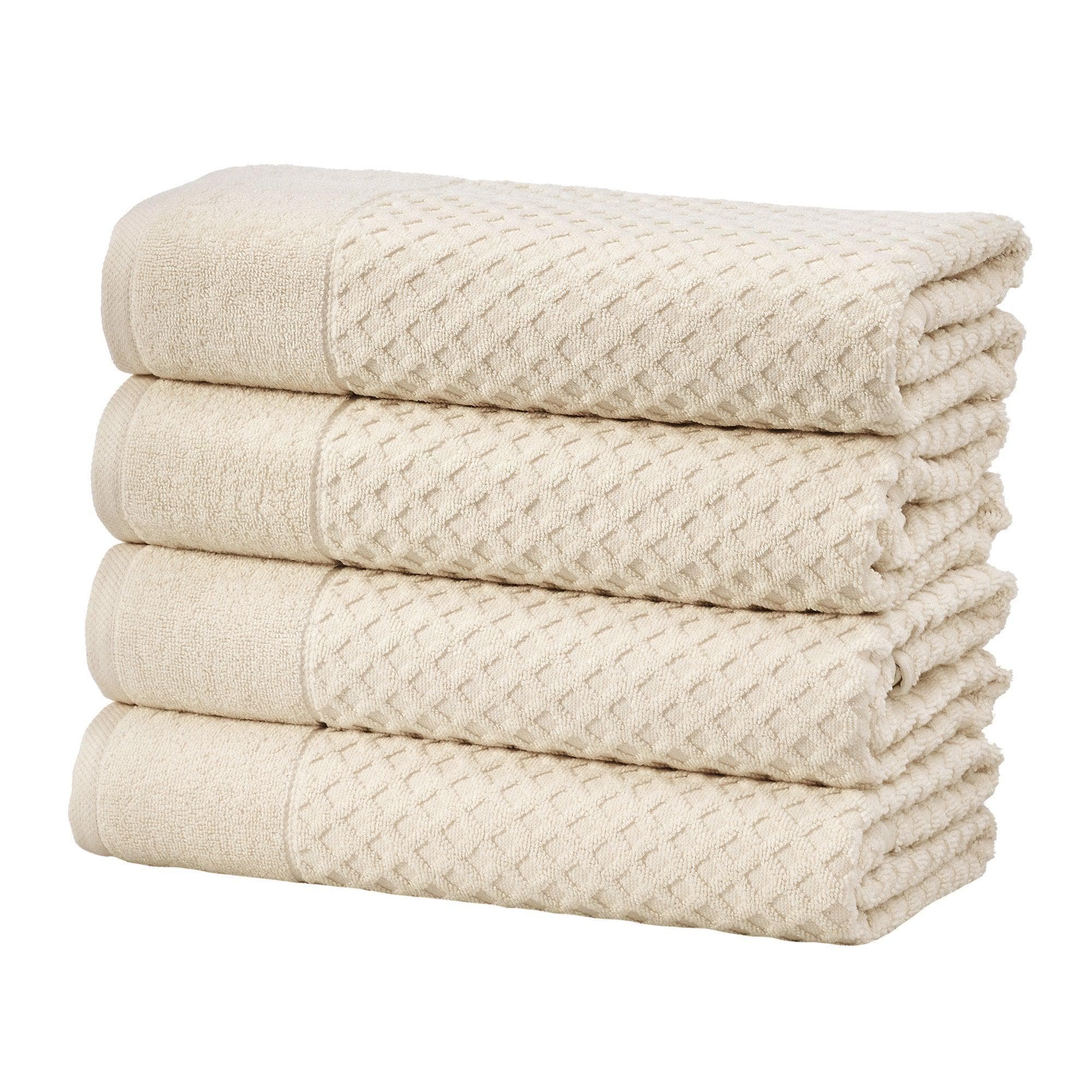 Cotton Diamond Waffle Weave Bath Towel Set - Grayson Collection