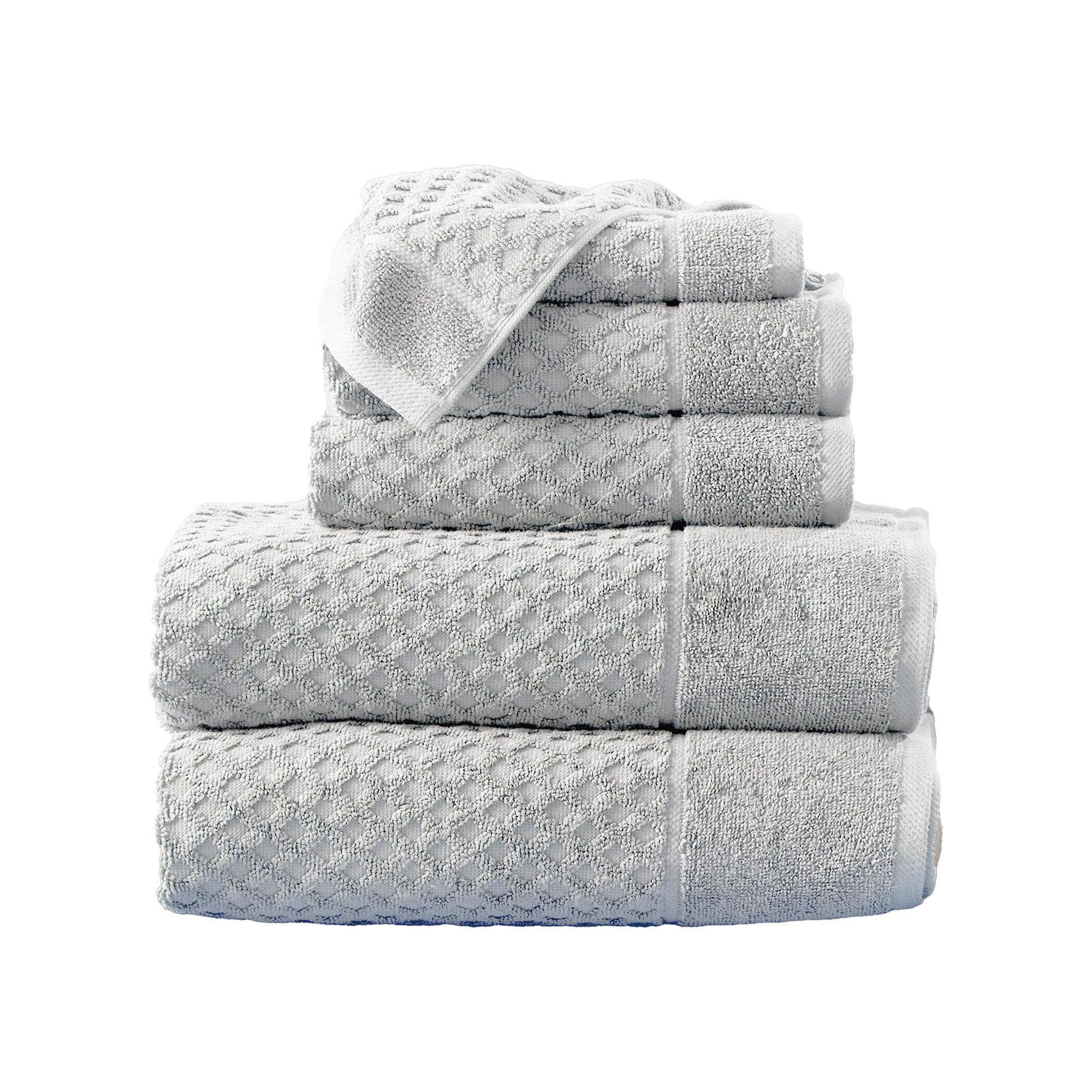 Cotton Diamond Waffle Weave Bath Towel Set - Grayson Collection
