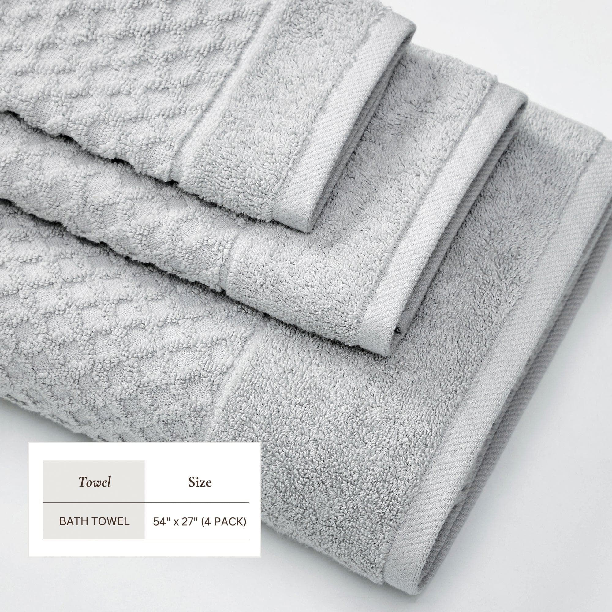 Cotton Diamond Waffle Weave Bath Towel Set - Grayson Collection