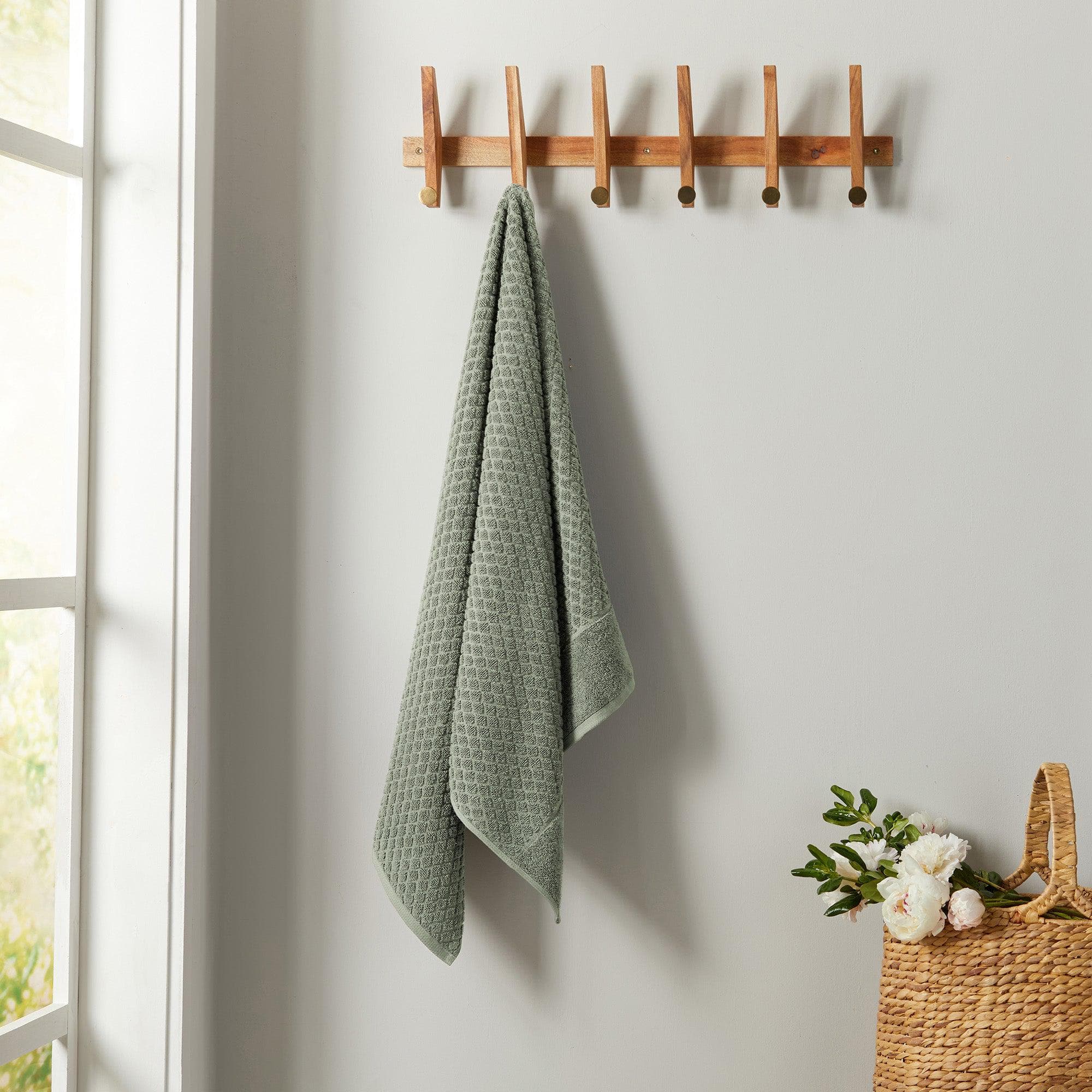 Cotton Diamond Waffle Weave Bath Towel Set - Grayson Collection