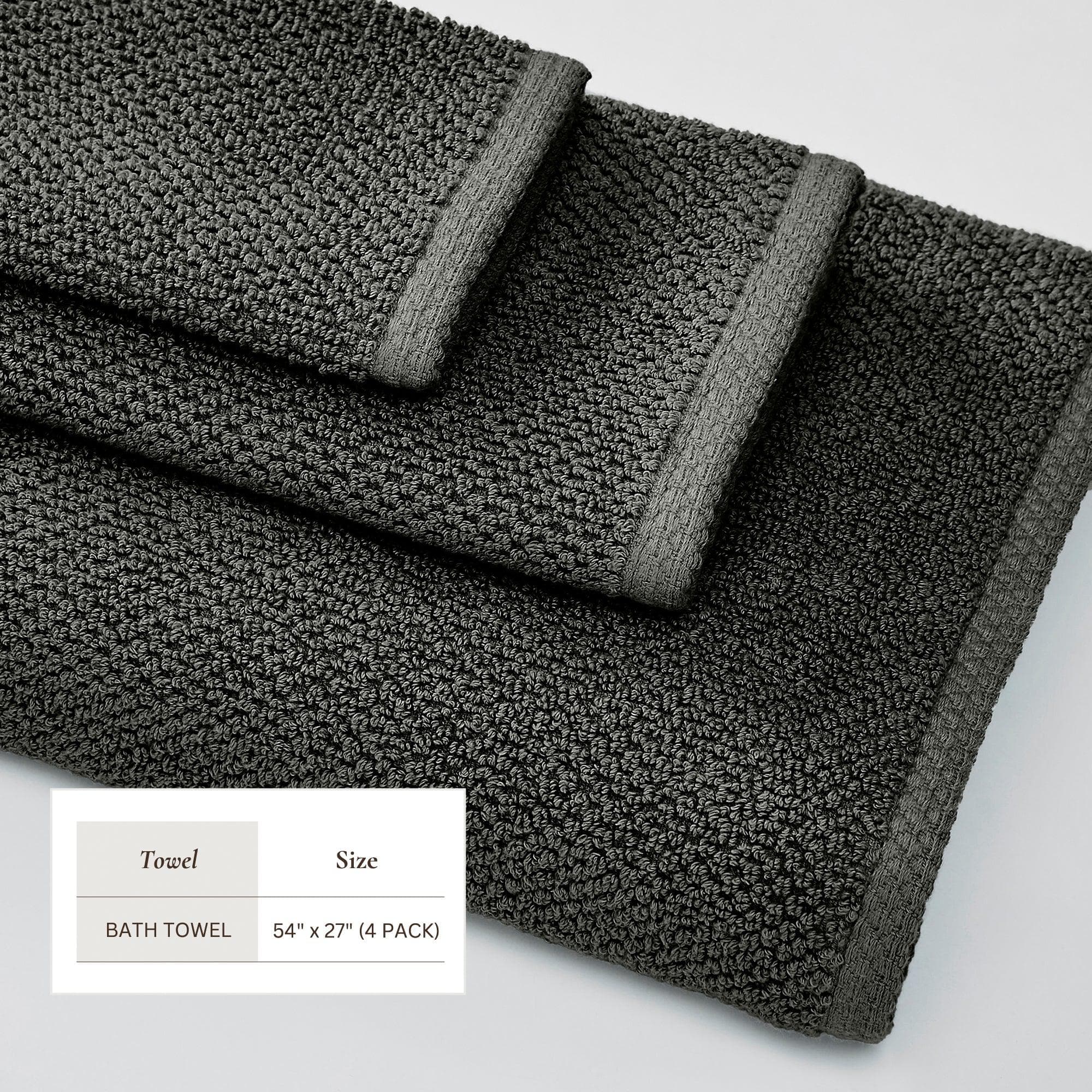 Cotton Textured Bath Towel Set - Acacia Collection