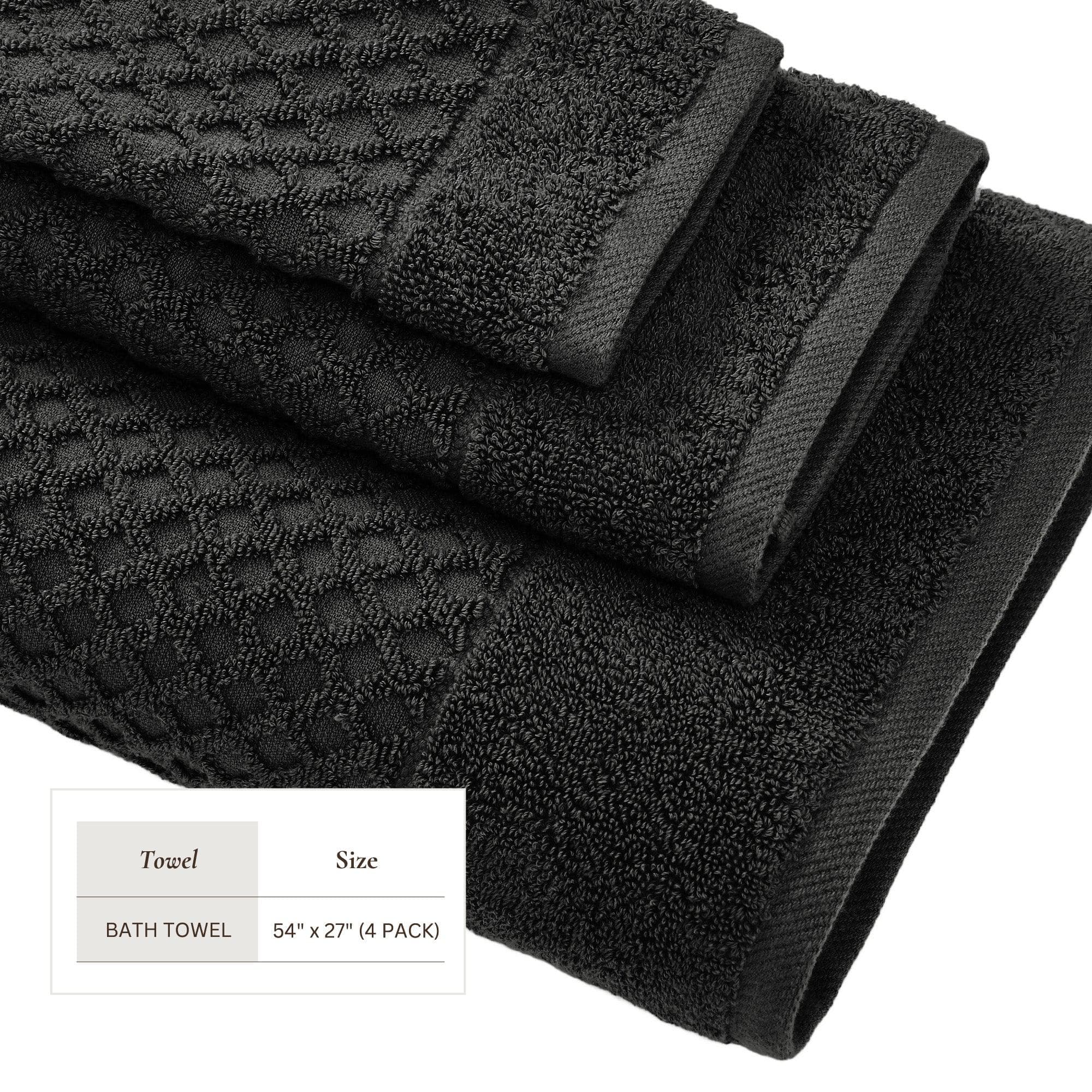 Cotton Diamond Waffle Weave Bath Towel Set - Grayson Collection
